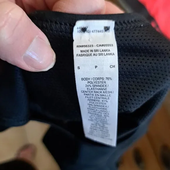 nike tank top bra size small black with cute nike swish design - Picture 5 of 5